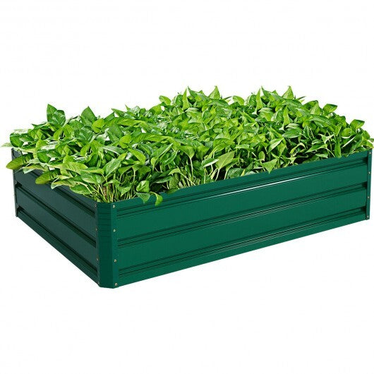47.5 Inch Patio Raised Garden Bed Vegetable Flower Planter - Color: Dark Green - Size: 47 inches
