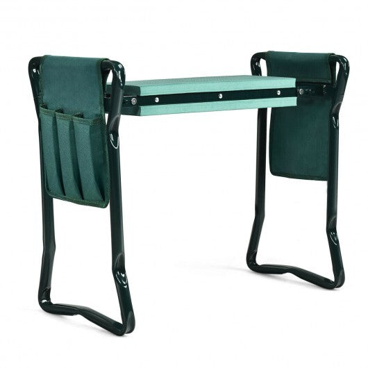 Folding Garden Kneeler and Seat Bench - Color: Green