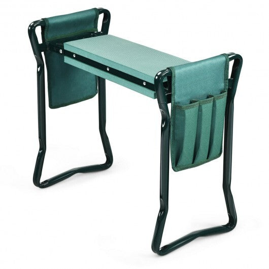 Folding Garden Kneeler and Seat Bench - Color: Green