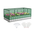 6x3 Metal Raised Garden Bed with Greenhouse Cover