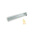 Metal Chicken Feeder Chicken Feeding Trough with Drainage Holes-Silver