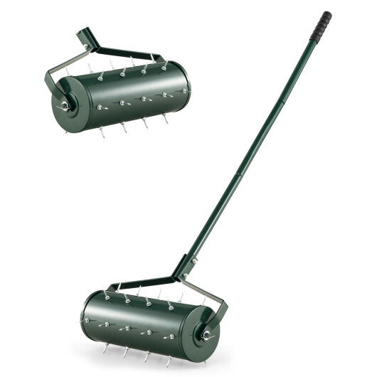18/21 Inch Manual Lawn Aerator with Detachable Handle Filled with Sand or Stone-21 inches
