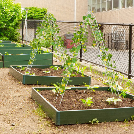 2 Pack 86.5 x 20 Inches Metal Garden Trellis for Climbing Plants-Green