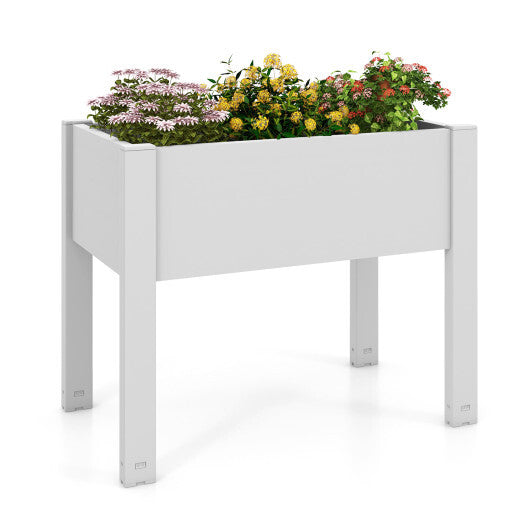 53L Raised Bed Grow Box Self-Watering Planter Box Stand with Water Level Monitor-Coffee