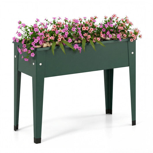 Raised Garden Bed Elevated Metal Planter Box with Legs Drainage Holes-S