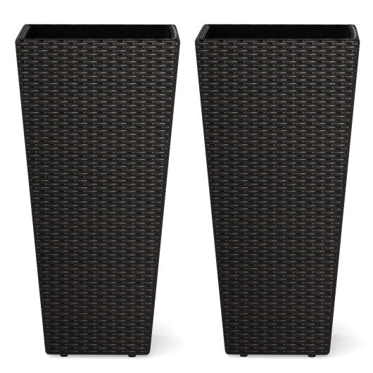 30 Inch Modern Decorative Planter Pots Set of 2 with Open-ended Base