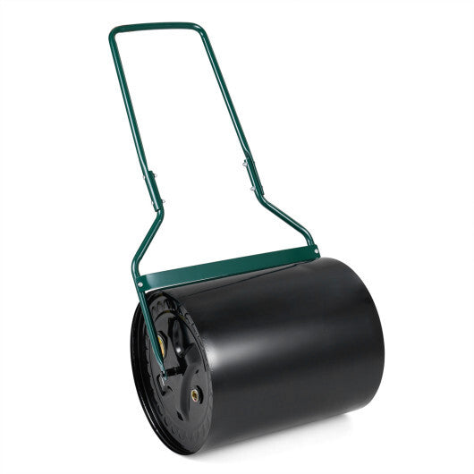 Lawn Roller 16 Gallon Water/Sand Filled Garden Drum Roller with Leak-proof Inlet