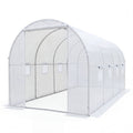 15 x 7 x 7 ft Walk-in Tunnel Greenhouse for Outdoors-White