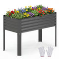 Galvanized Raised Garden Bed with Legs 46" x 24" x 31" Metal Elevated Planter Box