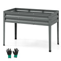 Galvanized Raised Garden Bed Elevated Planter Box with Legs and Drainage Hole