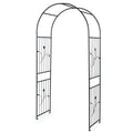 Garden Arch 87 Inches Tall Heavy Duty Metal Arbor Trellis Archway for Climbing Plants