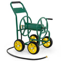 Garden Hose Reel Cart 4 Wheels Heavy-Duty Metal Water Hose Organizer Portable