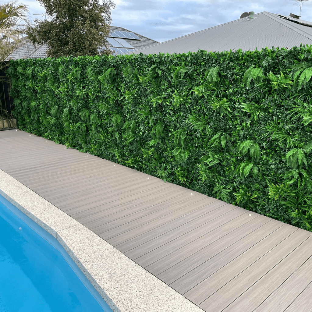 Green Tropics Artificial Vertical Garden Green Wall Panel 40×40in 11 SQ FT – UV Resistant – Commercial Grade