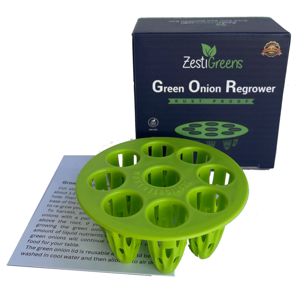 Easiest Green Onion Regrower. Includes Ergonically Designed Lid & Instructions for Beginners.