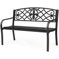 50 Inch Patio Heavy-Duty Metal Garden Bench