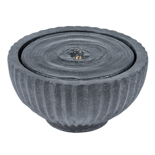 Outdoor Round Sphere Water Fountain with LED Lights and Pump