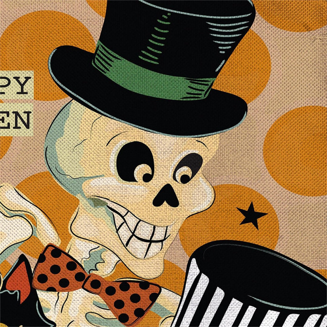 Halloween Trio 2-Sided Burlap Garden Flag