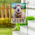 Happy Sheep 2 Sided Garden Flag | 12.5x18 Inches