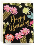"Happy Birthday" Cactus Head Flower Plant Card