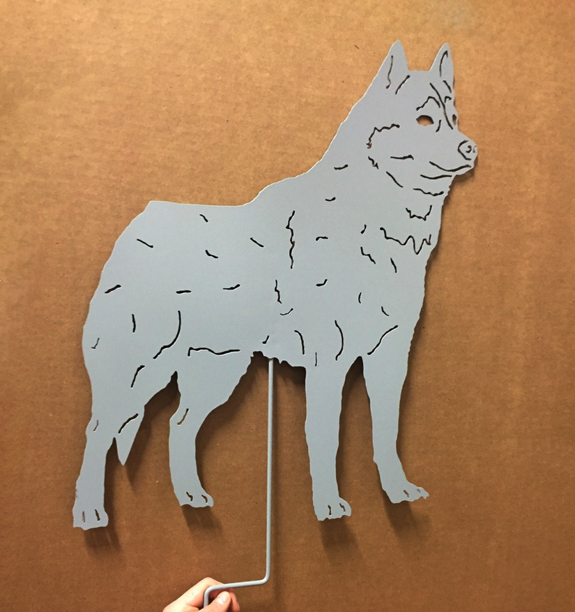 Siberian Husky Garden Stake or Wall Hanging
