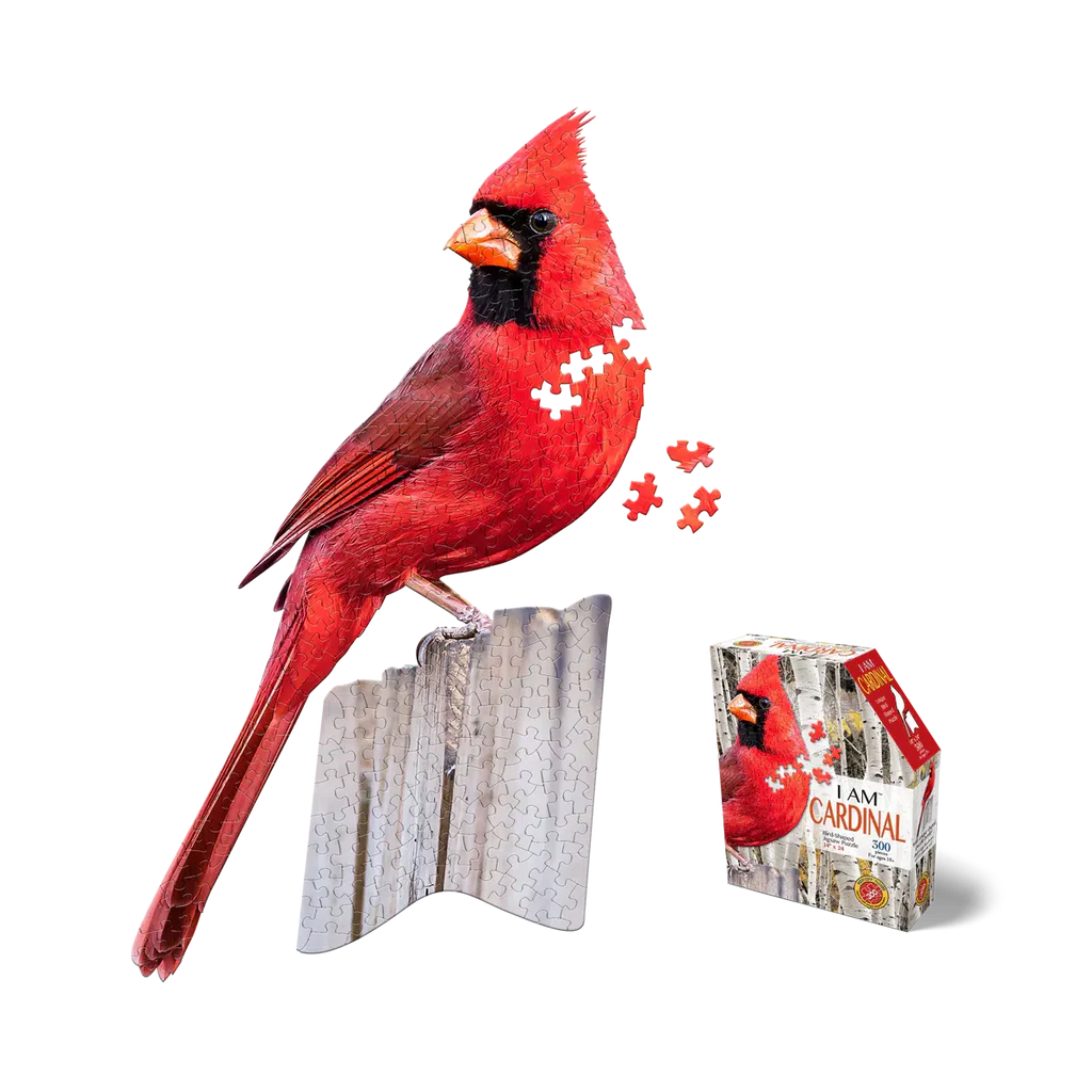 I Am Cardinal 300 Piece Bird Shaped Jigsaw Puzzle Madd Capp
