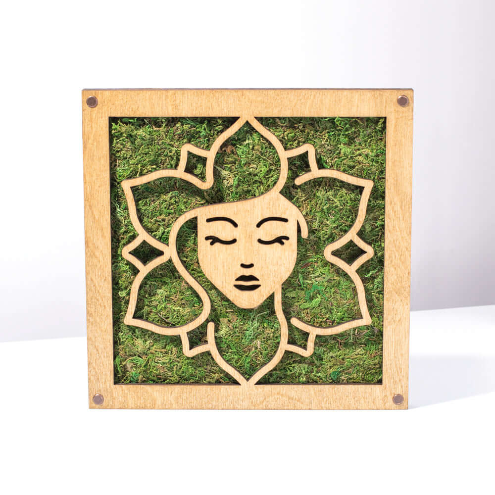 Preserved Moss Wood Botanical Art - Gaia