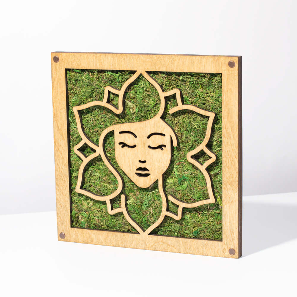 Preserved Moss Wood Botanical Art - Gaia