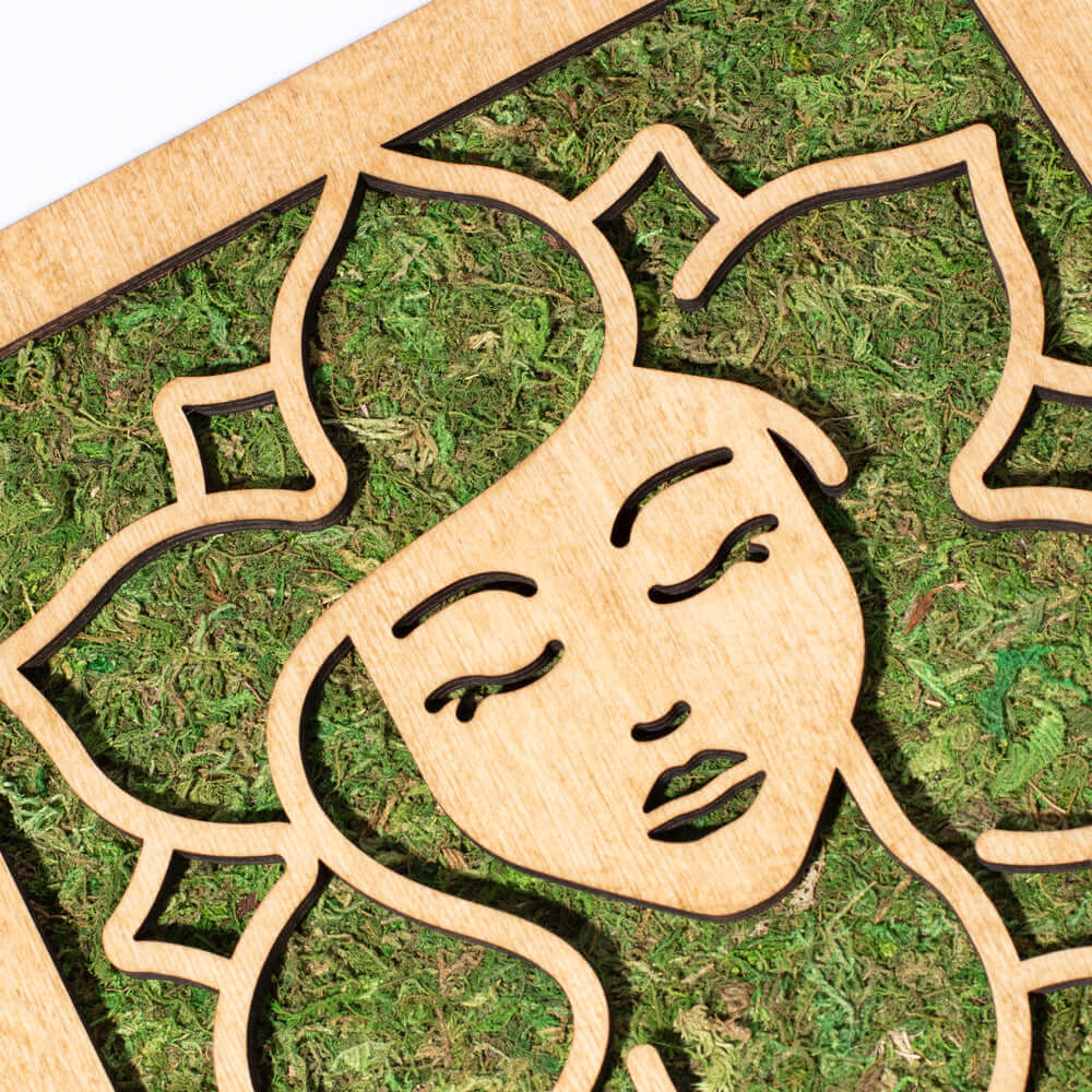 Preserved Moss Wood Botanical Art - Gaia