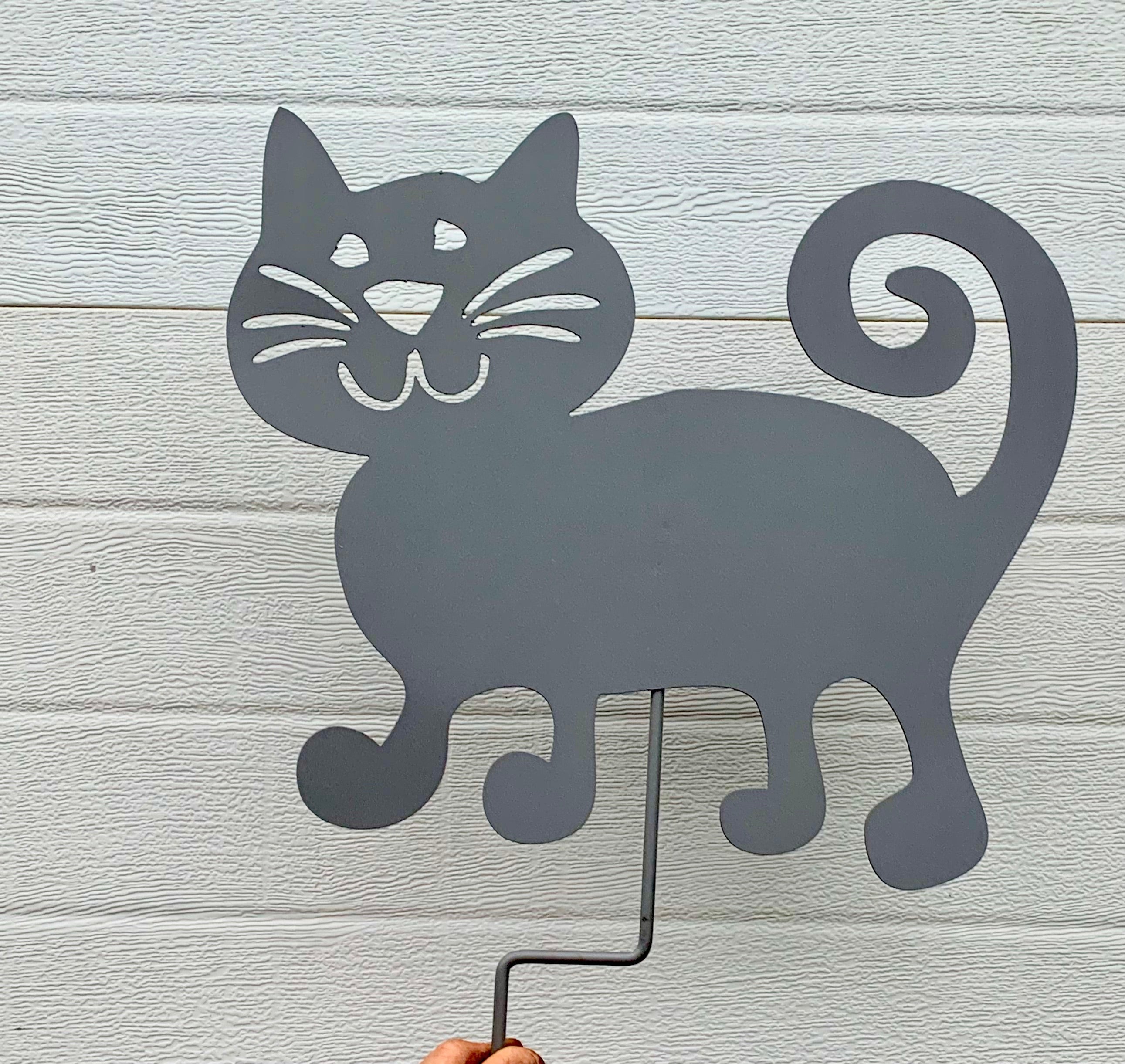 Cat Garden Stake or Wall Hanging