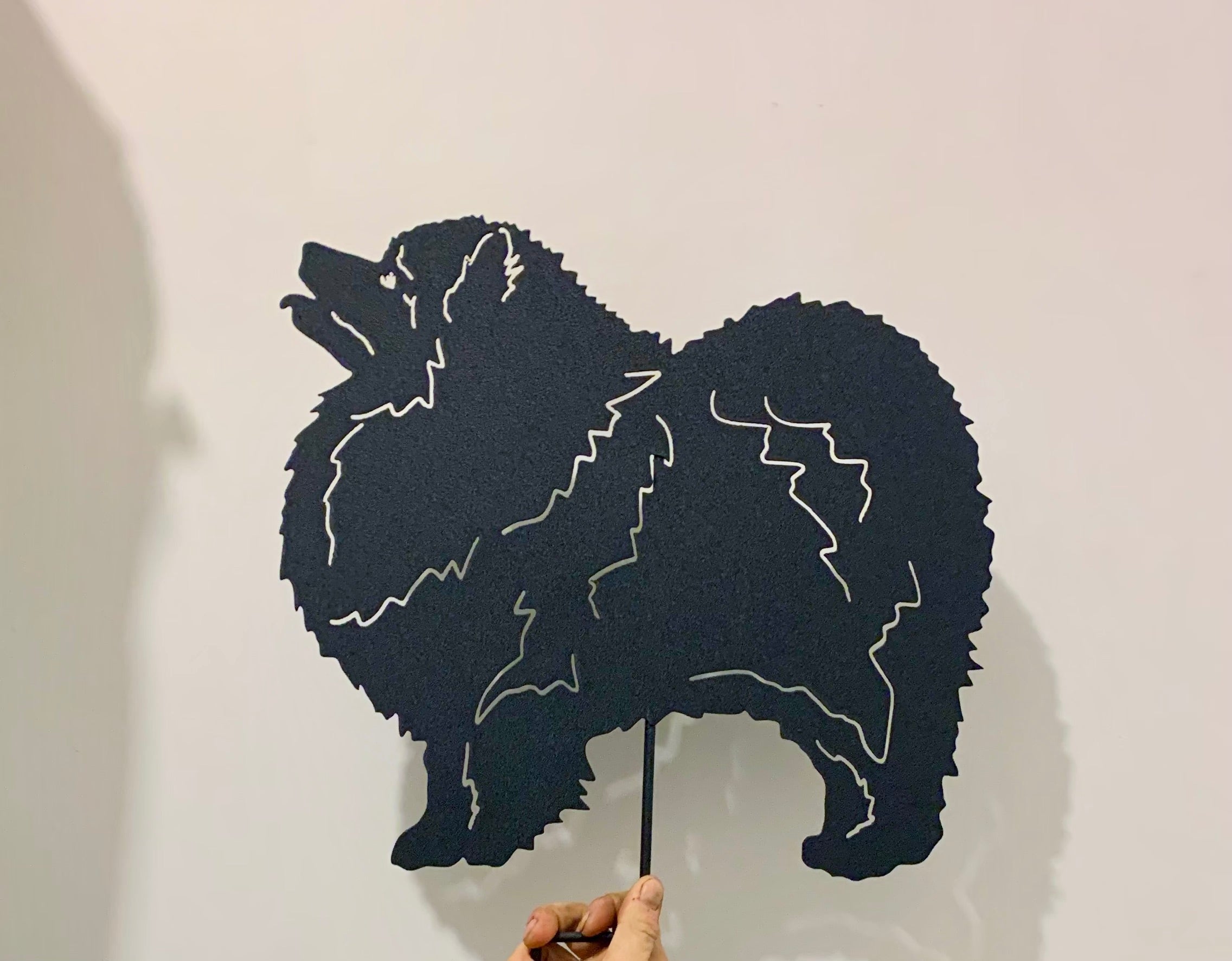 Keeshond Garden Stake or Wall Hanging
