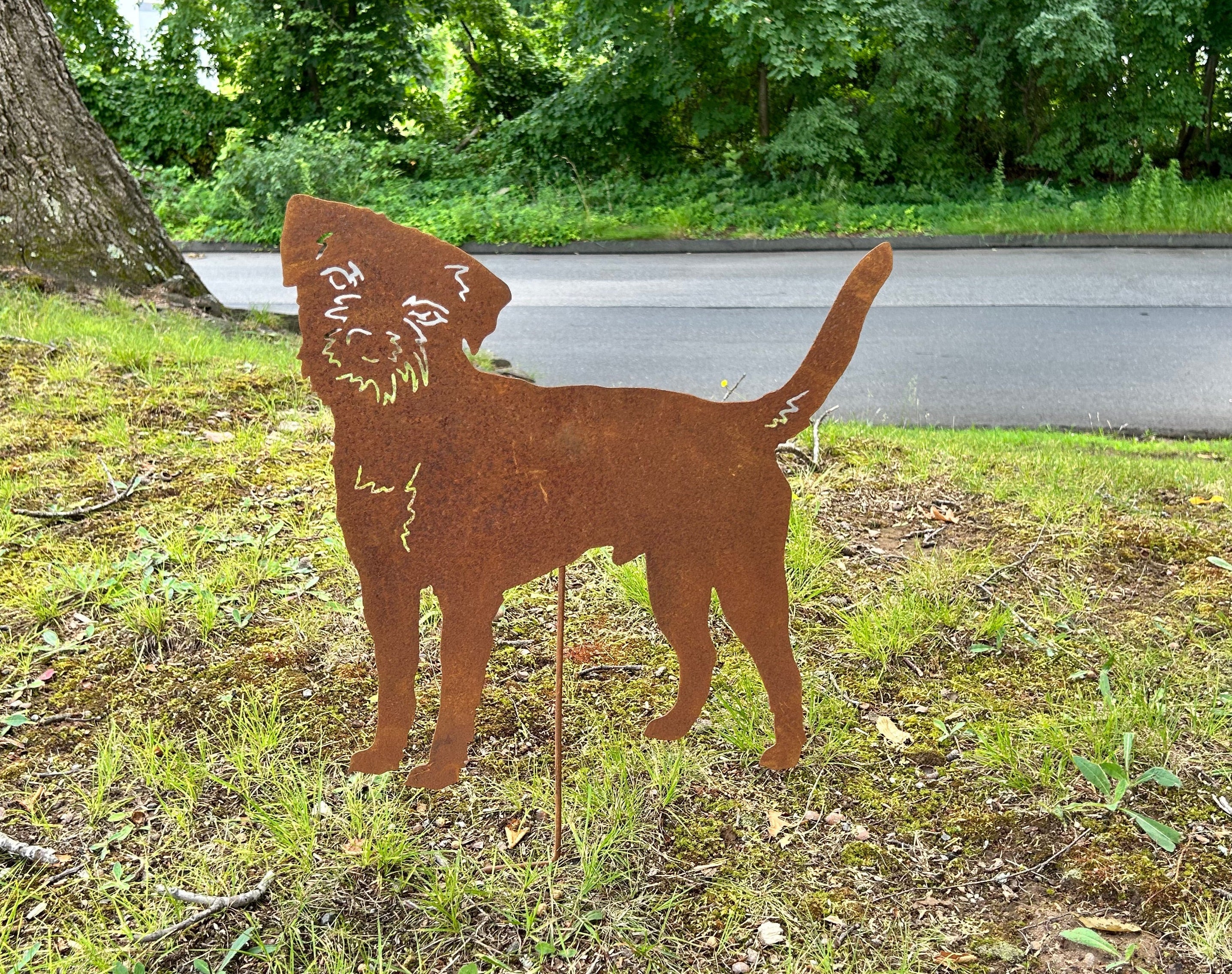 Border Terrier Garden Stake or Wall Hanging