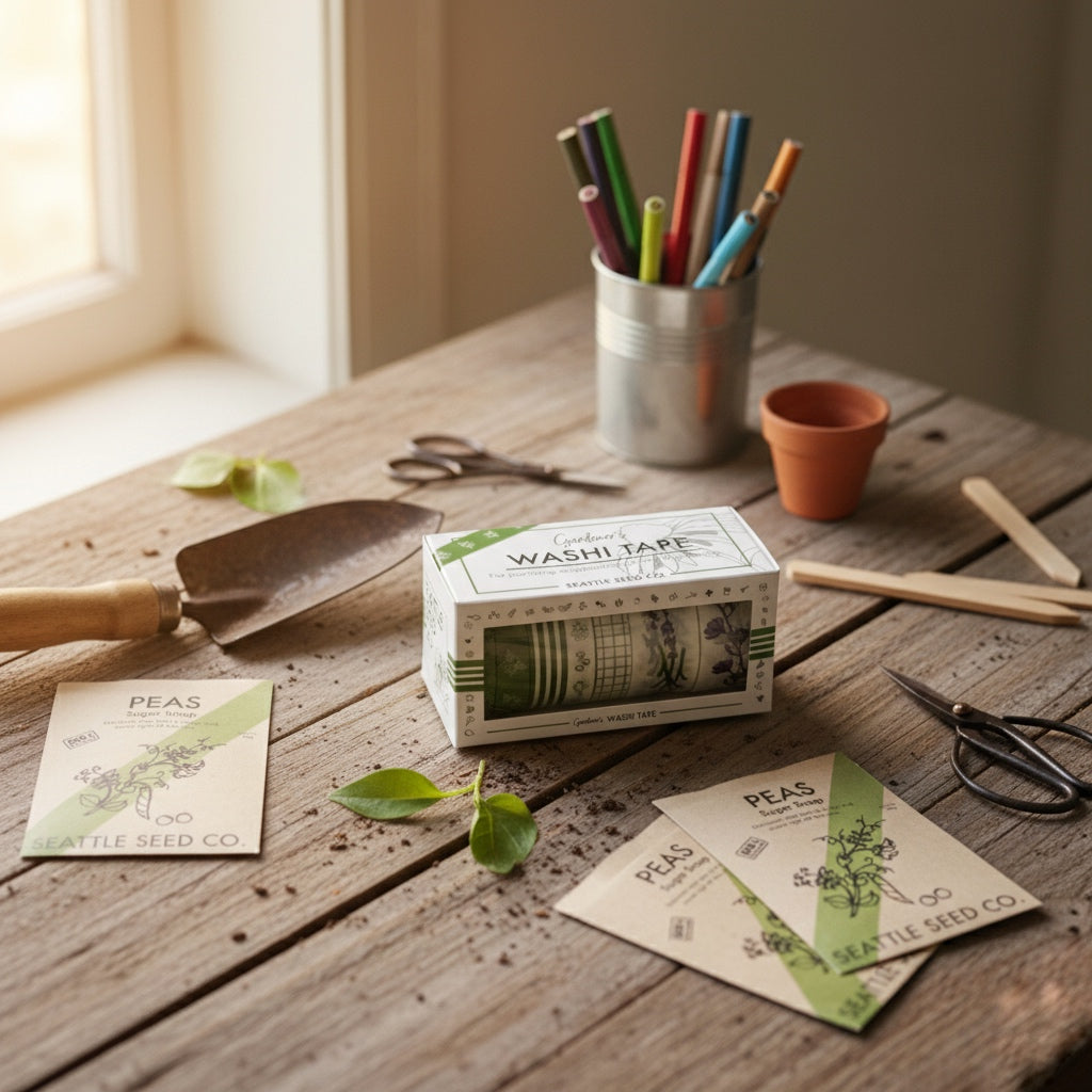 Gardener's Washi Tape Crafting and Scrapbooking Set 7pc 10m