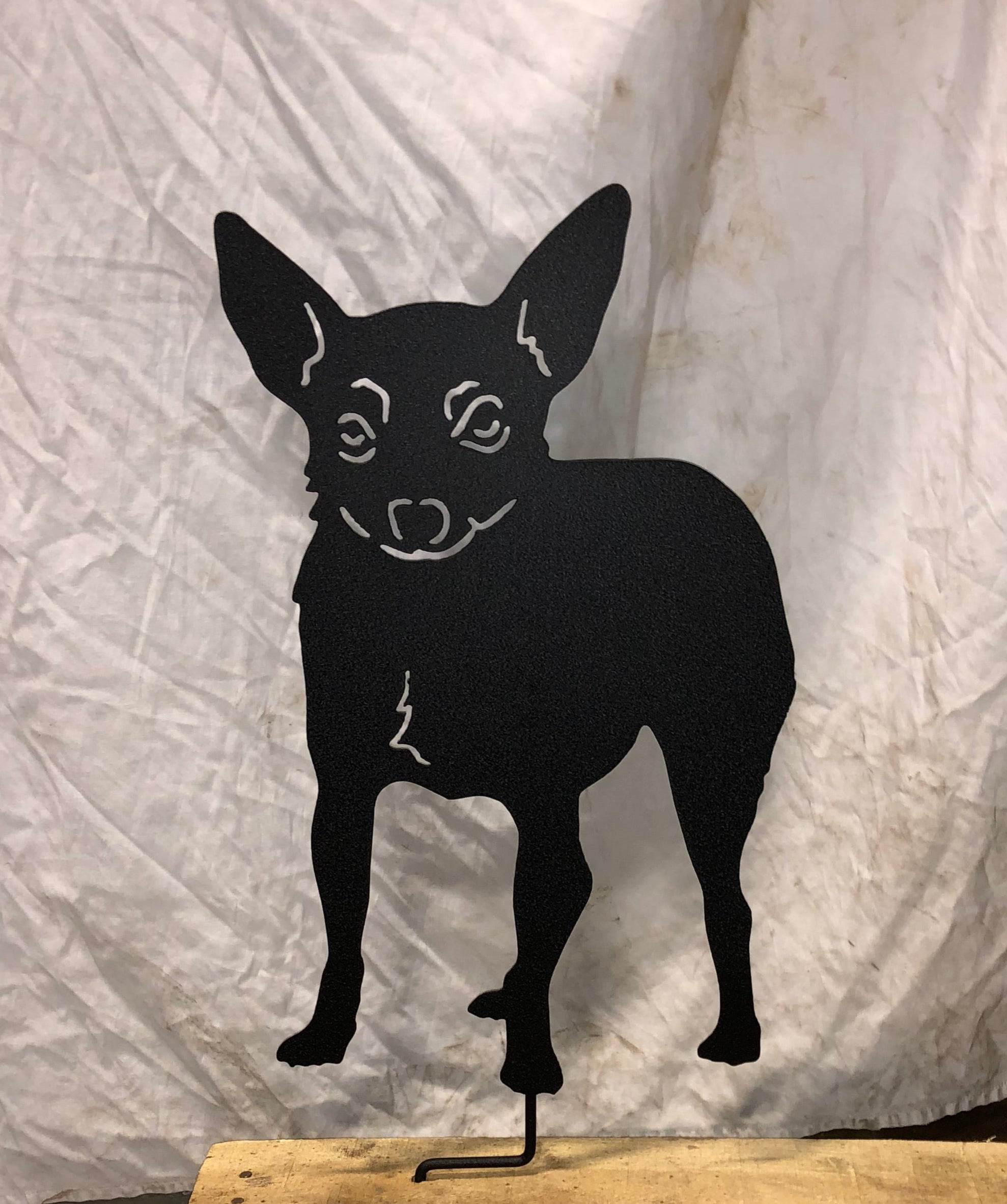 Toy Fox Terrier Garden Stake or Wall Hanging