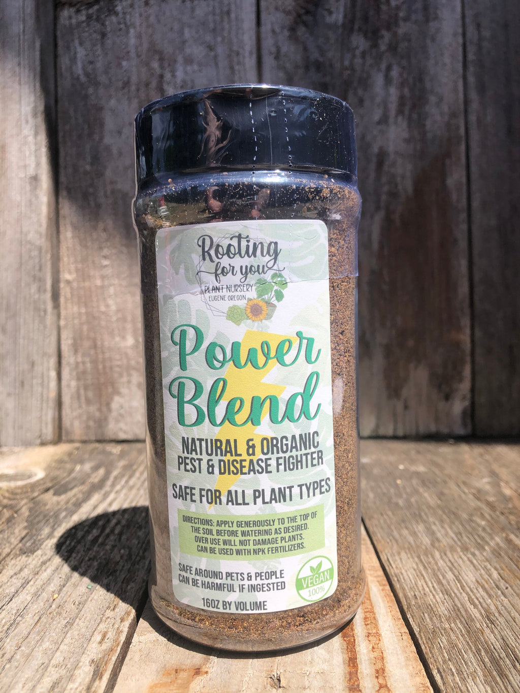 Power Blend -16oz by Volume Shaker - Organic - VEGAN - Oregon Licensed Nursery - Can be used with all soil types