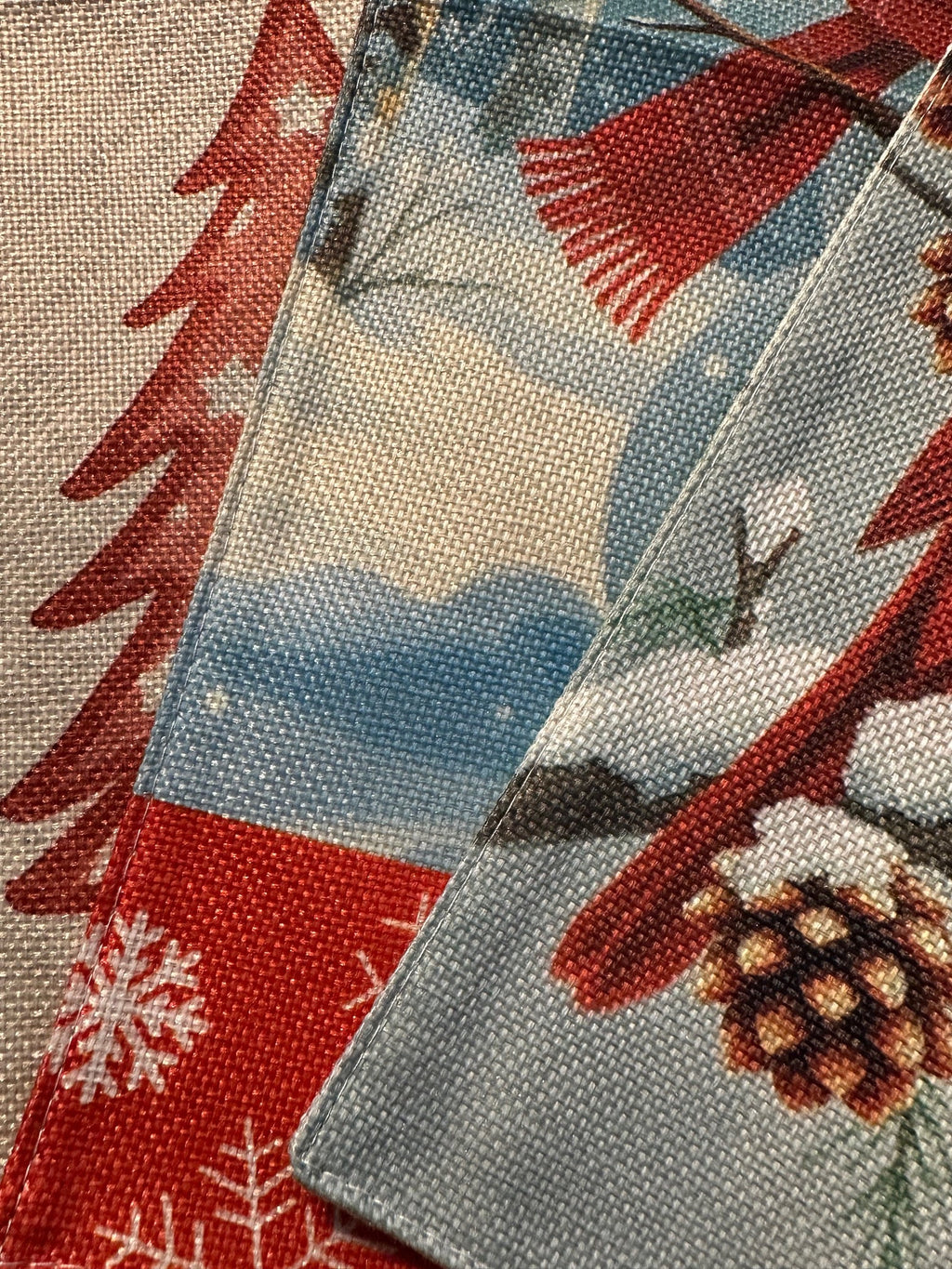 Snowman and Cardinal garden Flag