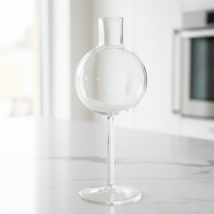 7.5"H Delicate Clear Glass Bud Vase