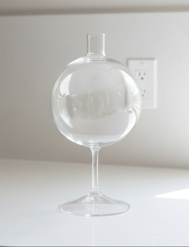 9.5"H Clear Glass Bud Vase