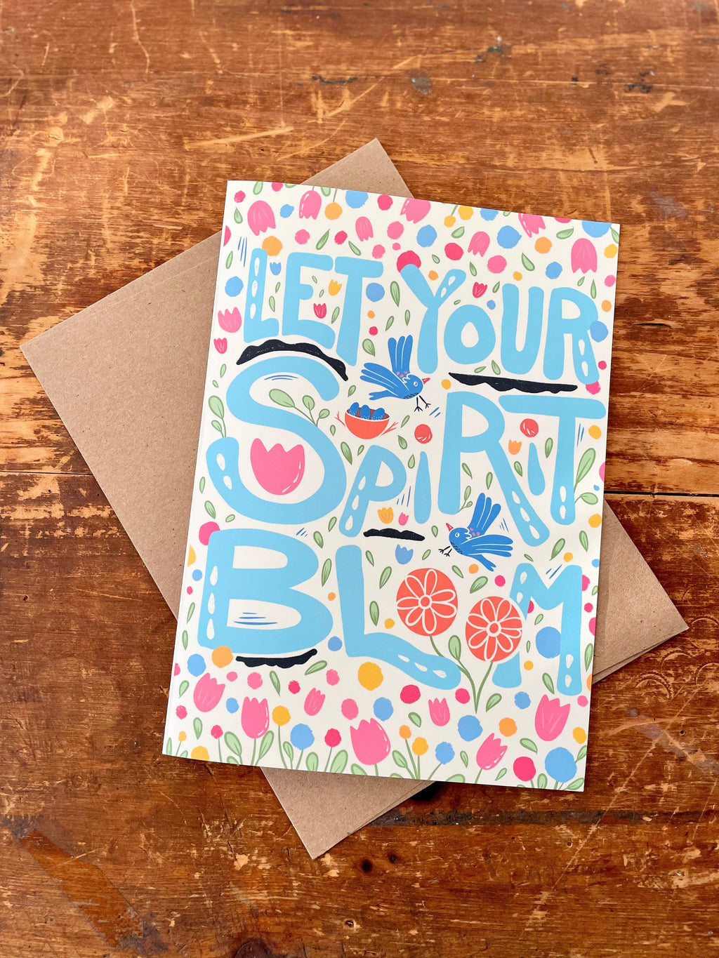 "Let Your Spirit Bloom" Garden Greetings Kit w. "Cultivate a Brighter Future" Seed Pack, Infosheets + Greeting Card (Celebrate Pollinators)