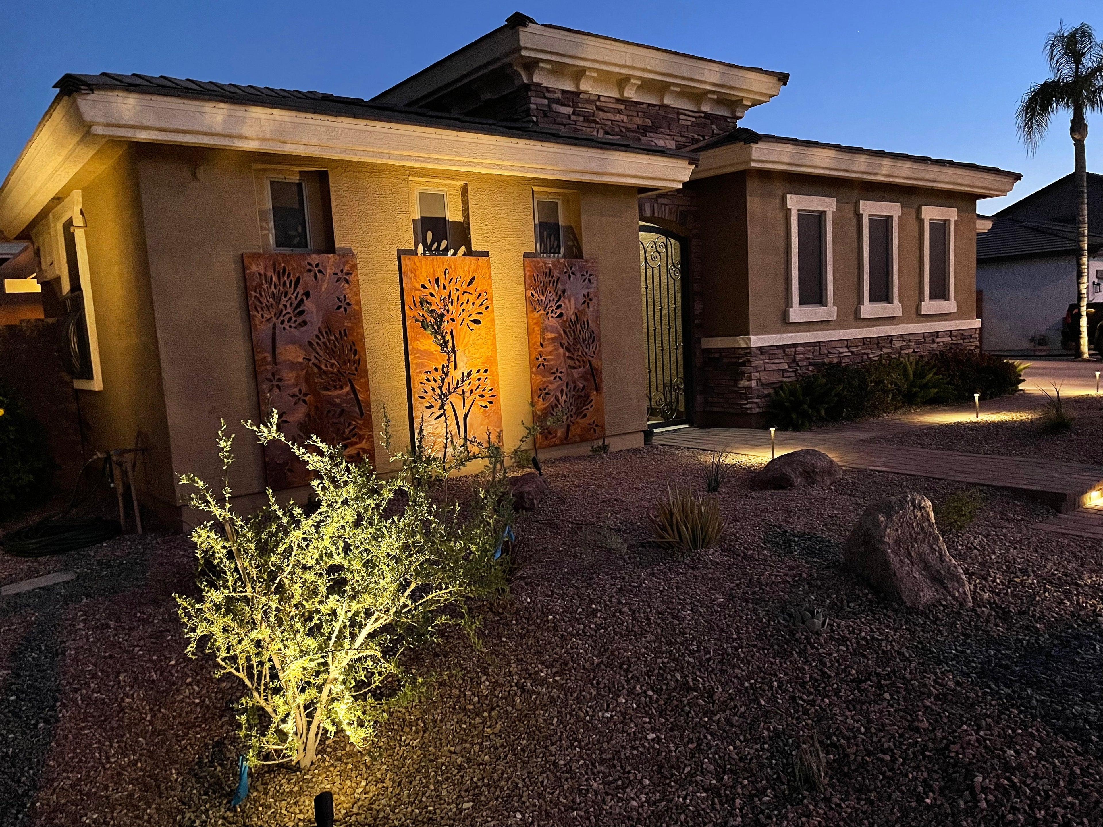 Privacy Screens Outdoor or Large Metal Wall Art (46" Inch)