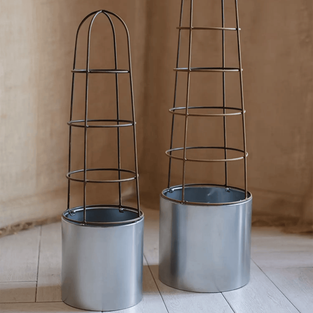 Metal Obelisk Trellis Planter