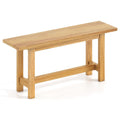 Outdoor Teak Wood Bench for Porch Backyard and Poolside