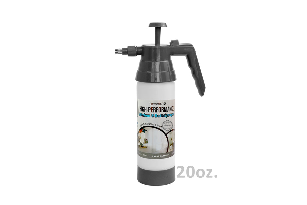 Kitchen & Bath Fine Mist Cleaning Sprayer – Refillable Pump-Up Spray Bottle for Deep Cleaning, Bathroom & Home Use