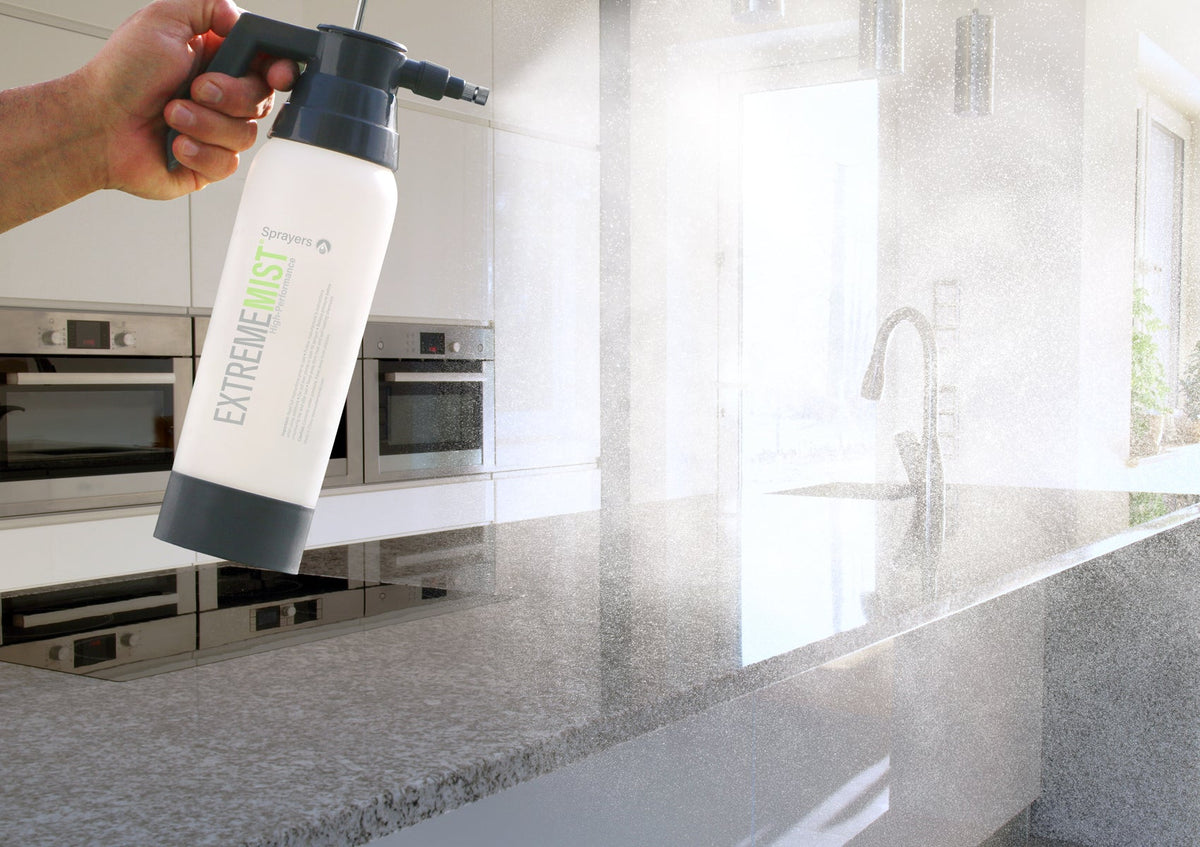 Kitchen & Bath Fine Mist Cleaning Sprayer – Refillable Pump-Up Spray Bottle for Deep Cleaning, Bathroom & Home Use