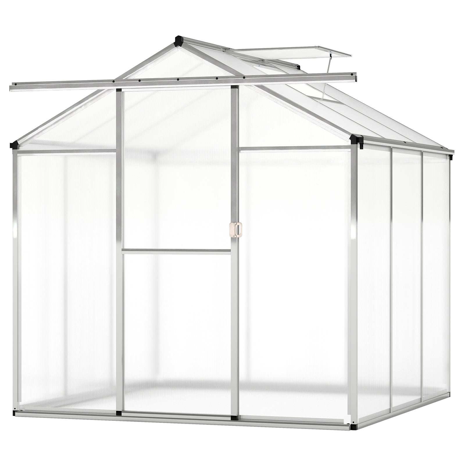 Large Walk-in Greenhouse with Rain Gutters and Polycarbonate Panels-6 FT