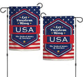 Let Freedom Ring Garden Flag 2 Sided USA
