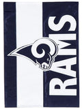 Los Angeles Rams Garden Flag 2 Sided Applique Logo