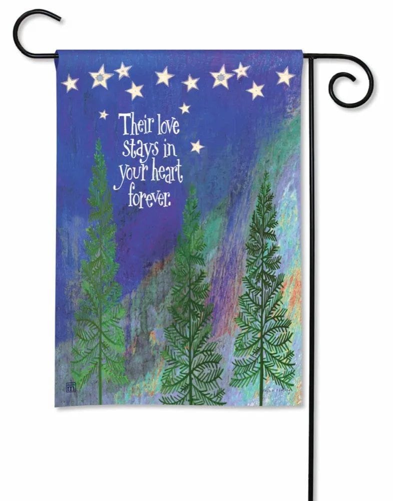 Love Stays Forever Garden Flag Memorial