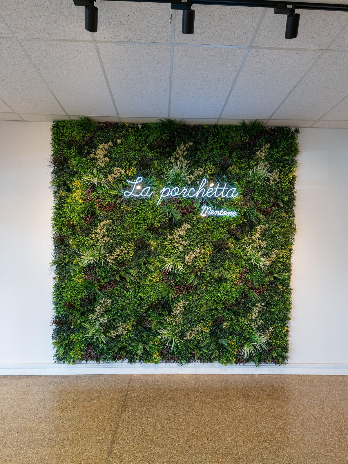 Country Fern Artificial Vertical Garden Green Wall Panel 40×40in 11 SQ FT – UV Resistant – Commercial Grade