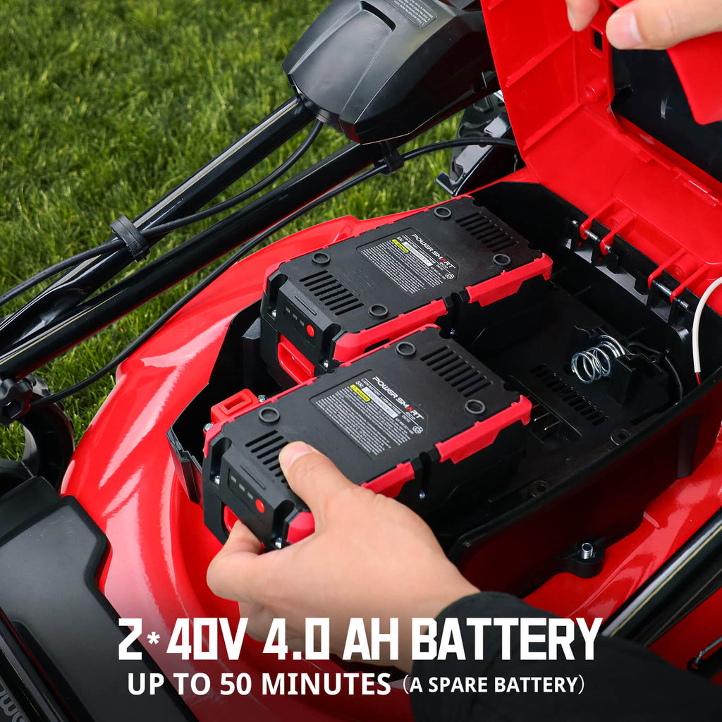 40V 21" Cordless Push Lawn Mower w/ Two 40V Batteries MB2400B