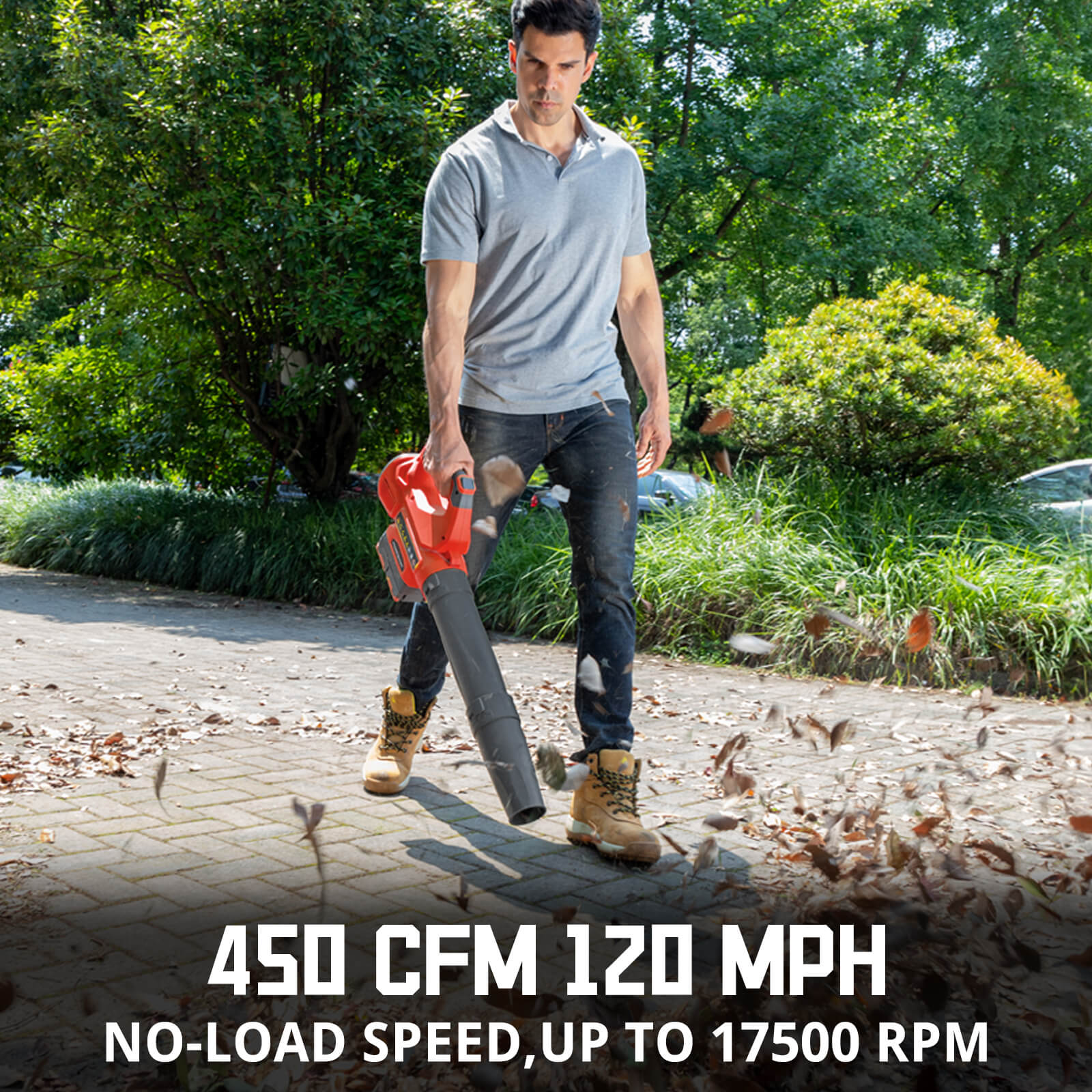 450CFM Cordless Leaf Blower w/ 40V 4.0Ah Battery and Charger MB2450A